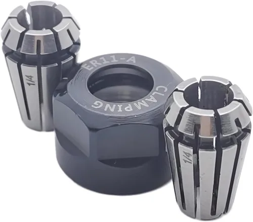 Vista 3 de ER11 - Juego de tuercas de resorte de alta precisión de 1/4 pulgadas para máquina de grabado CNC/herramienta de fresado de torno