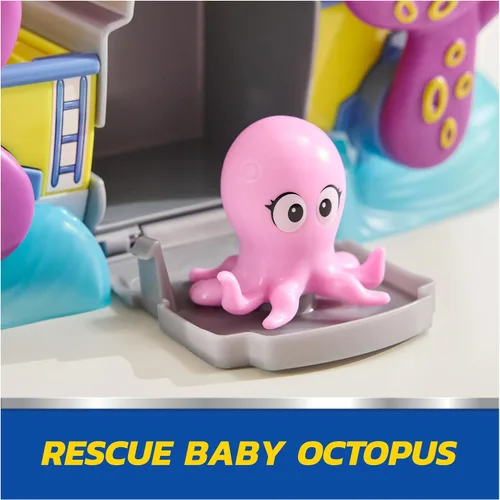Vista 7 de PAW Patrol Pup Squad Pultopus Rescue Playset con vehículo de juguete Chase