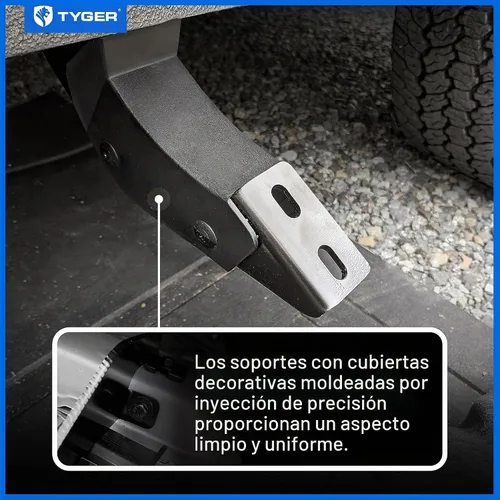 Vista 6 de Tyger Auto Estribos elevadores de 4 pulgadas compatibles con Ford F-150 2009-2014 Supercab TG-RS2F40088 Barras Nerf con rieles laterales