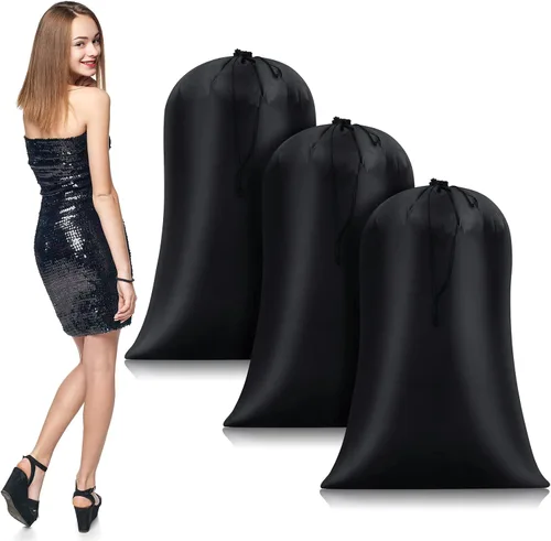 Vista 10 de Nuanchu 1 bolsa de lavandería extragrande de 40 x 60 pulgadas, bolsa de almacenamiento gigante reutilizable multiusos para equipaje a prueba