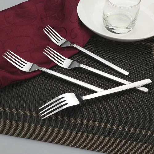 Vista 5 de Tenedor de cena de acero inoxidable, 12 piezas, 7.87 pulgadas