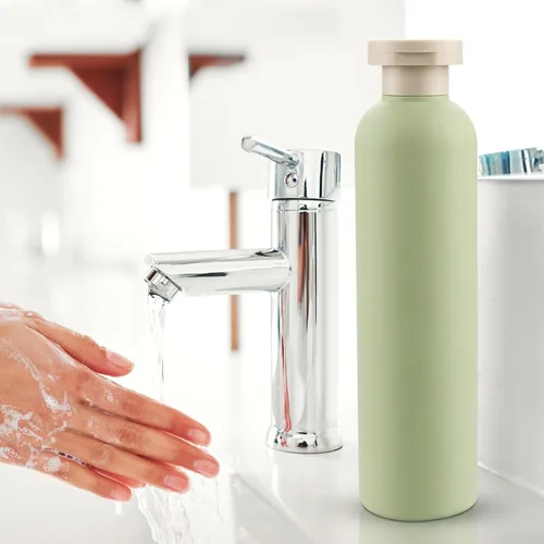 Vista 5 de Cosywell Botellas exprimibles con tapa abatible, recipientes de viaje recargables de plástico de 8.8 onzas para artículos de tocador, champú