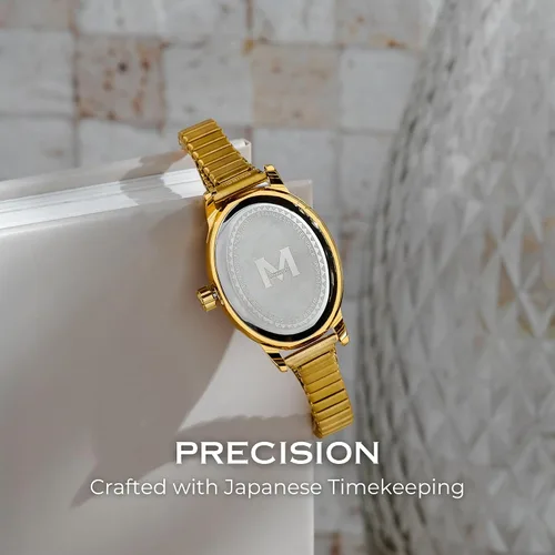 Vista 5 de Miykon Dainty Vintage Dress Watches for Women – Easy Reader Analog Ladies Watch for Small Wrists with Stainless Steel Expansion Bracelet – Second