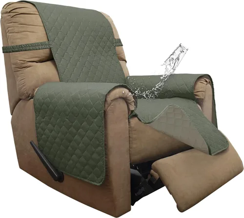 Vista 31 de ISSUNTEX Fundas de sofá de dos plazas con doble protección 100% impermeables para sala de estar, fundas para sofá de 2 cojines, protector de muebles