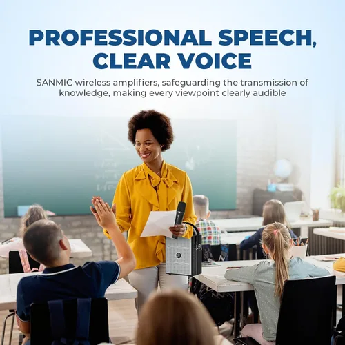 Vista 6 de Amplificador de voz inalámbrico con micrófono de mano, altavoces con micrófono Bluetooth portátiles para profesores y eventos, micrófono de karaoke
