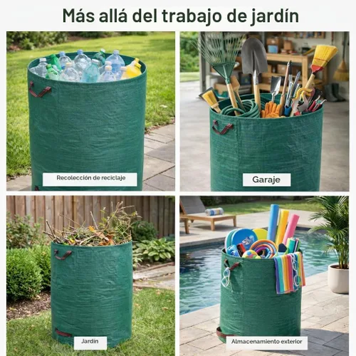 Vista 5 de Gardzen Paquete de 3 bolsas de jardín de 80 galones