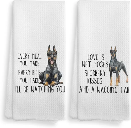 Vista 29 de Basset Hound Dog - Juego de 2 toallas de cocina y paños de cocina, decoración de perro, regalos de Basset Hound para mujeres, 16 x 24 pulgadas