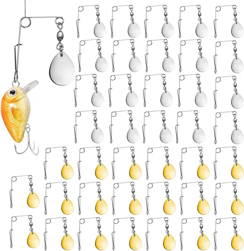 Vista 10 de Sumind Cuchillas giratorias de pesca Spinner Bait Cucharas lisas Plataformas Cucharas de pesca Cuchillas Señuelos Accesorios