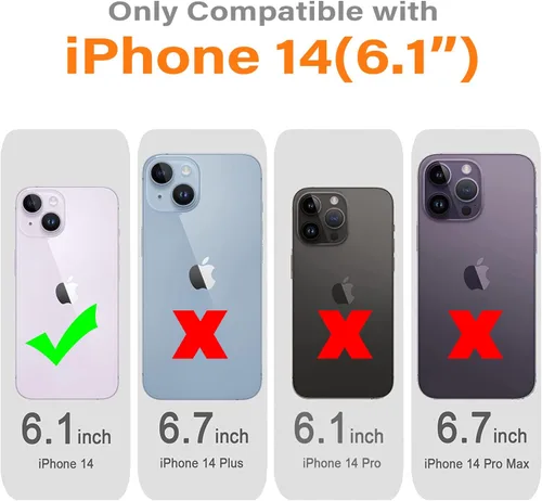 Vista 3 de Funda para iPhone 14, funda transparente con hongo para iPhone 14, funda protectora delgada y suave para iPhone 14 de 6.1 pulgadas, color hongo