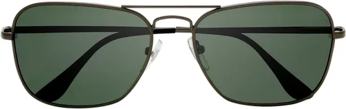 Vista 6 de The Fresh Gafas de sol polarizadas con marco de metal retro clásico, gafas de sol rectangulares