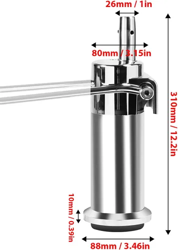 Vista 3 de Bomba hidráulica de repuesto para silla de peluquería, para bar, salón de belleza, peluquería, altura ajustable, capacidad de peso de 440