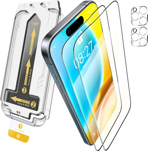 Vista 20 de TEMPRTEK+ 2 Pack para iPhone 14 Pro Protector de Pantalla de Privacidad, Vidrio Templado Antiespía, Resistencia a Rayaduras y Huellas Digitales