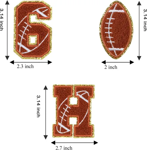 Vista 2 de Parches para planchar con números: 10 piezas para coser en chenilla, parches decorativos de béisbol de números 0-9 para ropa, pantalones de vestir