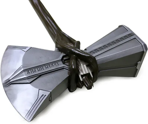 Vista 3 de Gmasking 2019 - Martillo de metal para cosplay de mitología nórdica base de soporte