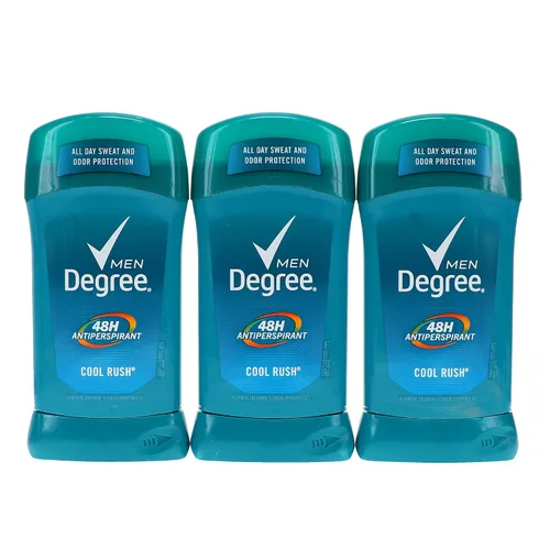 Vista 3 de Degree Antitranspirante de protección seca para hombre, Cool Rush, 2.7 onzas, paquete de 5, el embalaje puede variar