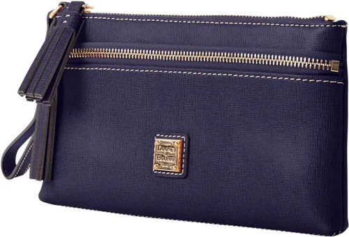 Vista 2 de Dooney & Bourke Bolso de mano, Saffiano Pulsera Doble Cremallera - Marino, Azul (Marine)