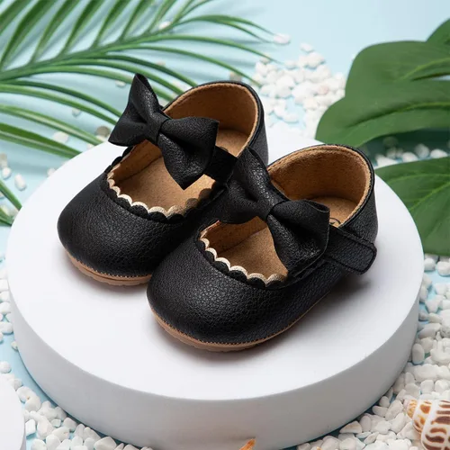 Vista 4 de HsdsBebe Mary Jane - Zapatos planos con lazo antideslizante y suela suave para niñas pequeñas zapatos de vestir para bodas
