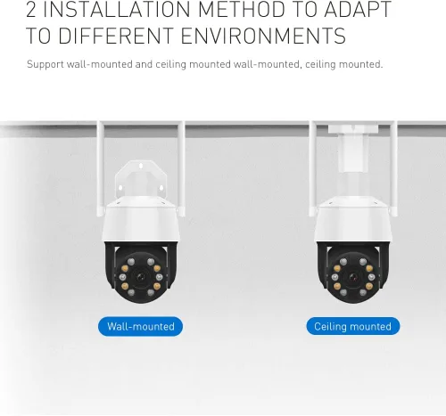 Vista 7 de EVERSECU Tuya Smart WiFi 5MP 20X Zoom óptico de seguimiento automático PTZ cámara de seguridad PTZ para exteriores, panorámica/inclinación/zoom