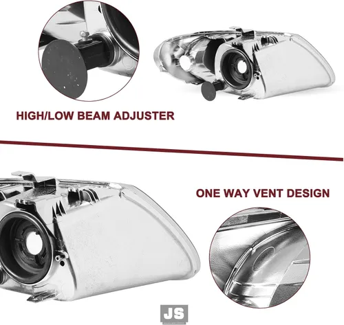 Vista 5 de JSBOYAT Conjunto de faros halógenos para Dodge Caravan 2001-2007 / Grand Caravan Chrysler Town & Country 01-07 con distancia entre ejes corta