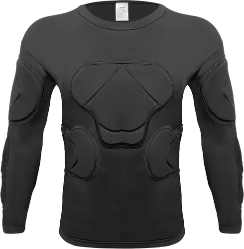 Vista 4 de Conjunto de equipo de protección de fútbol acolchado para hombre, traje de entrenamiento para fútbol, baloncesto, paintball, protector de costillas