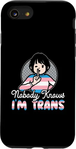 Vista 13 de iPhone 15 Nobody Knows I'm Trans Rainbow Pride LGBTQ Transgender Case