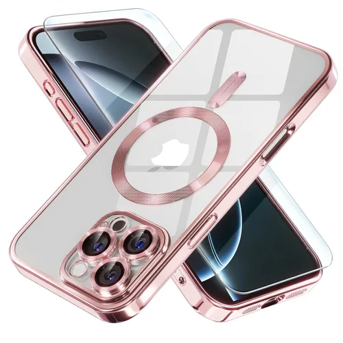 Vista 24 de Misea Funda magnética para iPhone 14 compatible con MagSafe [nunca amarillenta] [protección contra caídas de grado militar] protector completo
