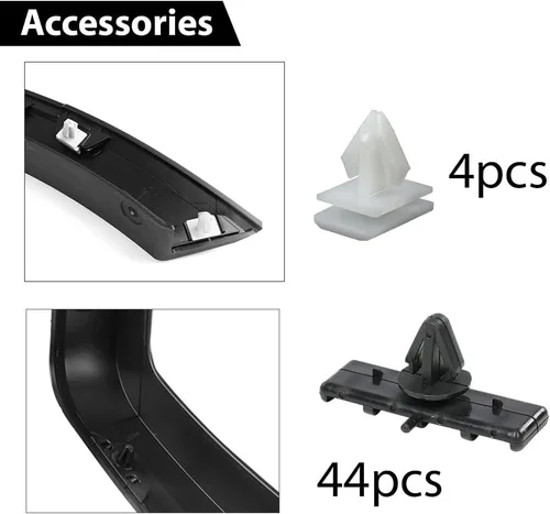 Vista 9 de CHEDA Guardabarros compatibles con Ford F150 2018-2020, color negro, estilo de fábrica, texturizado, pintables, 4