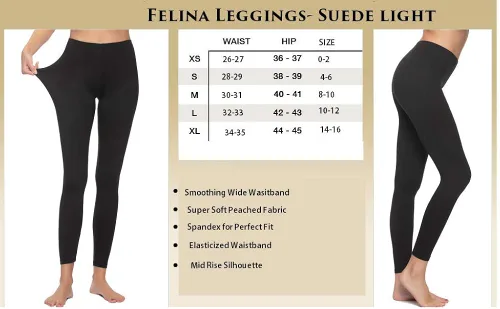 Vista 5 de Felina Legging Athleisure Performance de gamuza (paquete de 2) para mujer con cintura adelgazante. Estilo C3690RT