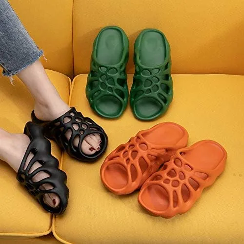 Vista 2 de CYSTYL - Pantuflas masajeadoras para mujer divertidas sandalias suaves de lichi para hombre transpirables para baño ducha dormitorio spa casa playa
