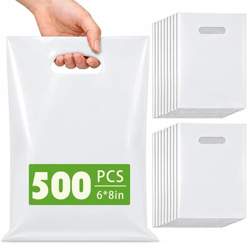 Vista 9 de Geyoga 500 bolsas pequeñas de plástico para regalo, a granel, color sólido Varios