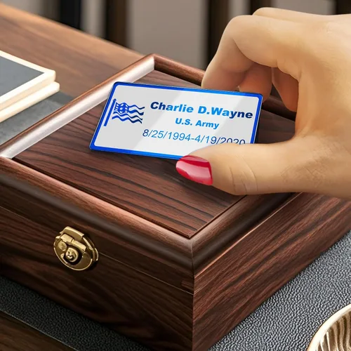 Vista 5 de Placa de nombre personalizada grabada con respaldo adhesivo, placa personalizada de acero inoxidable de 3 x 1.5 pulgadas, etiqueta de nombre