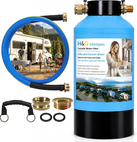 Vista 9 de H&G Lifestyles Resina de eliminación de hierro de 4L para filtro de agua con hierro, repuesto de cartucho de filtro de resina de intercambio iónico