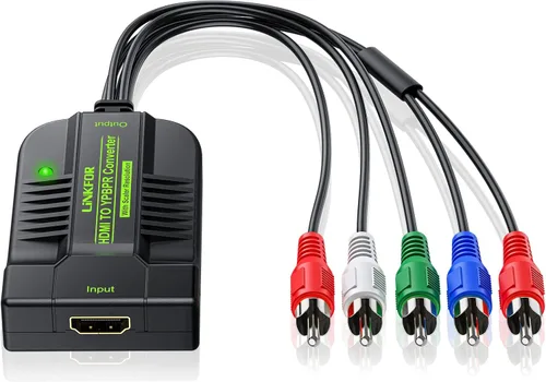 Vista 9 de LiNKFOR 1080P HDMI a Componente Convertidor Escalador HDMI a YPbPr Convertidor convertir HDMI a componente HDMI a video Convertidor HDMI a 5RCA RGB