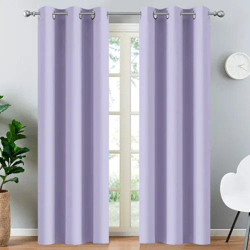Vista 60 de Yakamok Cortinas opacas para dormitorio, aislamiento térmico, cortinas de oscurecimiento de habitación para sala de estar, juego de 2 paneles