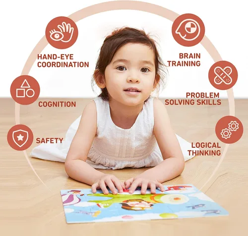 Vista 6 de TOI Rompecabezas Nivelados para Niños de 2 Años en Adelante, Rompecabezas para Niños Pequeños Rompecabezas de Aprendizaje Preescolar, Piezas Grandes