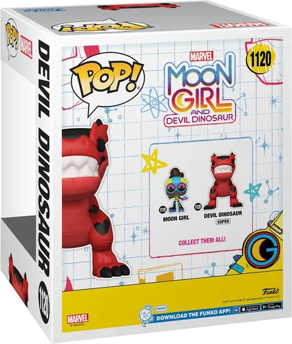 Vista 3 de Funko Pop Super: Marvel's Moon Girl and Devil Dinosaur - Dinosaurio diablo - Figura de vinilo coleccionable - Idea de regalo - Producto