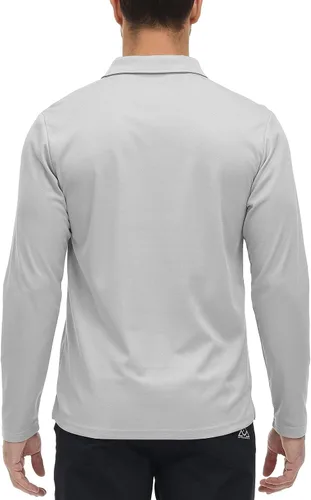 Vista 11 de Rdruko Polo para hombre con bolsillo de manga larga de secado rápido para golf al aire libre con cuello