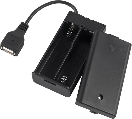Vista 7 de 4pcs 2 AA titular de la batería con USB hembra zócalo 2 AA caja de batería titular con interruptor de encendido y apagado
