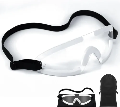 Vista 9 de Kingdder Escudo de ojos marrón para dormir gafas protectoras con correa ajustable y acolchado suave, sensibilidad de los ojos a la luz, bolsa