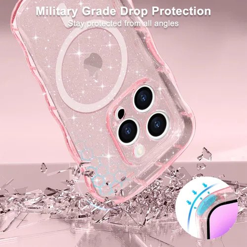 Vista 72 de Pepmune Funda magnética para iPhone 17 Pro Max, color rosa