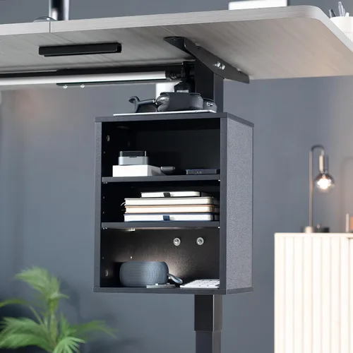Vista 3 de VIVO DESK-SHELF3CL - Estantería debajo del escritorio, soporte de accesorios de oficina para suministros, dispositivos de juego y más, estantes