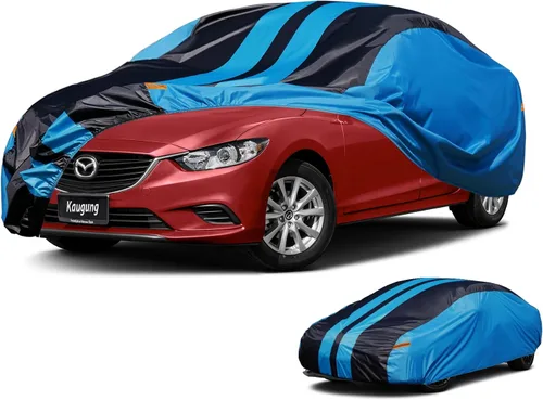 Vista 53 de Kaugung Funda impermeable para automóvil BMW Serie 3 (1999-2025), cubierta exterior completa para automóviles, ligera, resistente al sol, UV