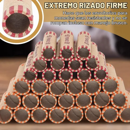 Vista 3 de Outus 192 unidades de rollos de envoltorios de monedas preformados surtidos Colorido