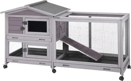 Vista 8 de Aivituvin - Corral para conejos, corral para mascotas, jaula para animales pequeños con forro impermeable - Corral extensible