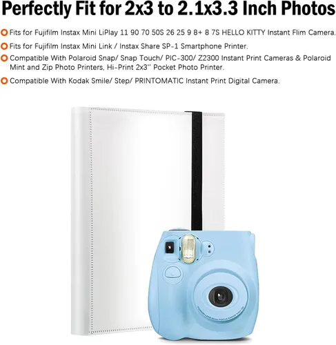 Vista 8 de Paquete de 2 álbumes de fotos para Fujifilm Instax Mini LiPlay 11 90 70 50S 26 25 9 8+ 8 7S / Mini Link SP-1 Impresora, Polaroid Snap SnapTouch