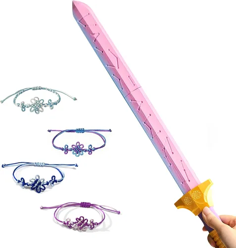 Vista 6 de Espada Púrpura para Cosplay, Prop de Disfraz de Espada, Daga, Espada para Anime, Accesorios para Halloween y Coleccionables, Pulsera