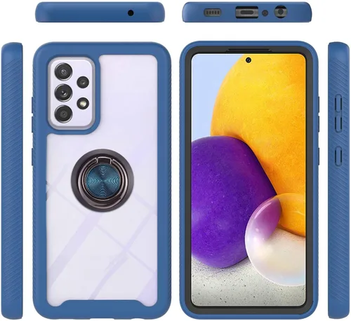 Vista 22 de Funda compatible con Xiaomi Poco X3 NFC, compatible con Xiaomi Poco X3 Pro/Poco X3 Ring Stand 3 en 1, color negro