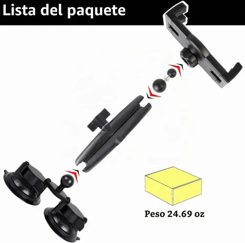 Vista 8 de Pilots - Soporte para tablet con ventosas dobles fuertes, soporte universal para iPad para aviones, coche, barco, camión, parabrisas, compatible