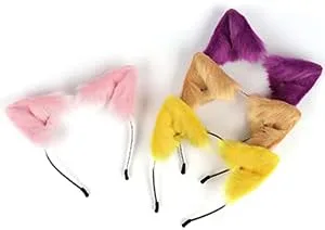 Vista 5 de Accesorio de disfraz hecho a mano con orejas de gato, para Halloween, Navidad, cosplay, fiesta