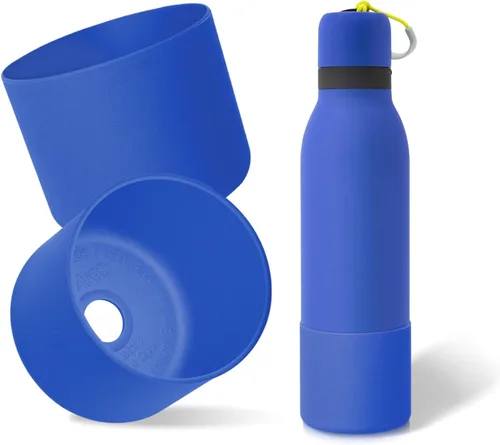 Vista 50 de 2 botas de silicona superiores para Owala FreeSip Twist de 24 onzas, funda inferior resistente a los arañazos, accesorios de botella de Owala